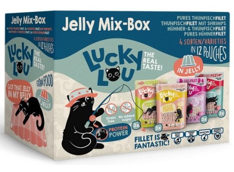 Lucky Lou Extrafood Jelly-Mix-Box Multipack w galaretce saszetki 12x70g Lucky Lou Extrafood Jelly-Mix-Box Multipack w galaretce saszetki 12x70g
