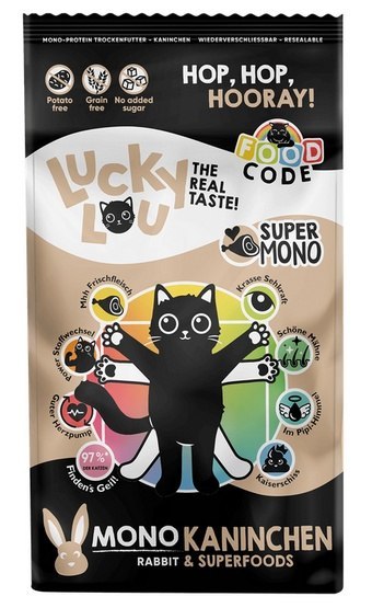 Lucky Lou Food Code Mono Królik 750g Lucky Lou Food Code Mono Królik 750g