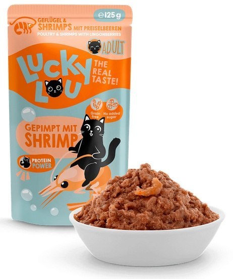 Lucky Lou Lifestage Adult Drób i krewetki saszetka 125g Lucky Lou Lifestage Adult Drób i krewetki saszetka 125g