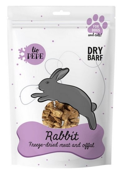 Paka Zwierzaka Lio PEPE Przysmak Rabbit (wątróbka królika) 60g Paka Zwierzaka Lio PEPE Przysmak Rabbit (wątróbka królika) 60g