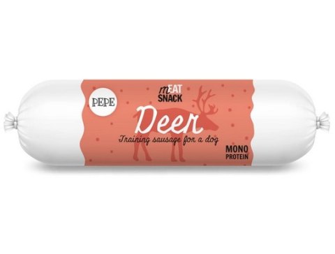 Paka Zwierzaka PEPE Kiełbaska Deer (jeleń) 200g Paka Zwierzaka PEPE Kiełbaska Deer (jeleń) 200g