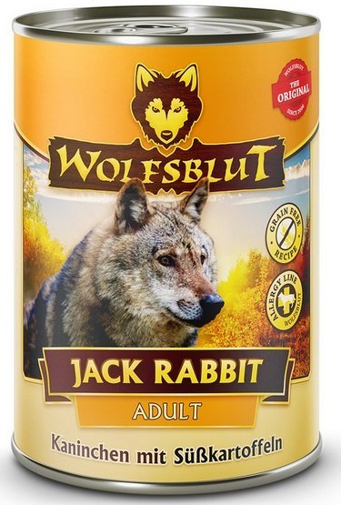 Wolfsblut Dog Jack Rabbit - królik, zając i bataty puszka 395g Wolfsblut Dog Jack Rabbit - królik, zając i bataty puszka 395g