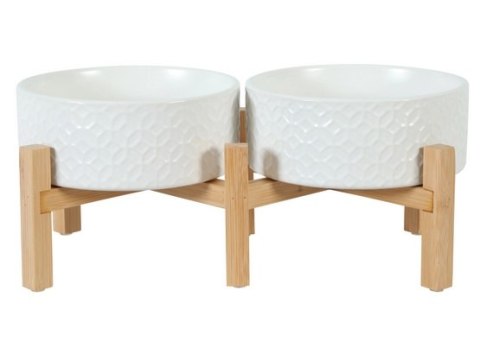 Zolux Miska ceramiczna dla psa i kota Keramo Duo 2x700ml biała Zolux Miska ceramiczna dla psa i kota Keramo Duo 2x700ml biała