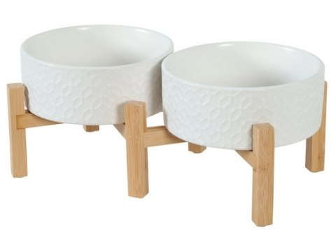 Zolux Miska ceramiczna dla psa i kota Keramo Duo 2x700ml biała Zolux Miska ceramiczna dla psa i kota Keramo Duo 2x700ml biała