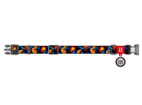 Collar WauDog Nylon Obroża nylonowa z QR-paszportem, plastikowy fastex, wzór POMARAŃCZE, 20mm/28-40cm Collar WauDog Nylon Obroża nylonowa z QR-paszportem, plastikowy fastex, wzór POMARAŃCZE, 20mm/28-40cm