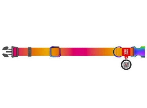 Collar WauDog Recycled Obroża nylonowa z QR-paszportem, gradient L 25mm/33-49cm pomarańczowy Collar WauDog Recycled Obroża nylonowa z QR-paszportem, gradient L 25mm/33-49cm pomarańczowy