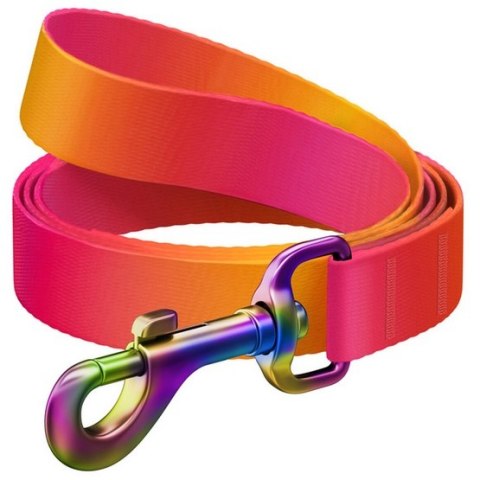 Collar WauDog Recycled Smycz nylonowa, gradient L-XXL 25mm/122cm pomarańczowy Collar WauDog Recycled Smycz nylonowa, gradient L-XXL 25mm/122cm pomarańczowy