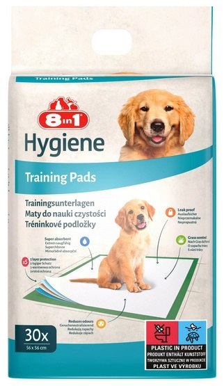 8in1 Mata absorbująca Training Pads 56x57cm - duże opakowanie 30szt 8in1 Mata absorbująca Training Pads 56x57cm - duże opakowanie 30szt