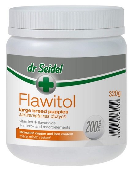 Dr Seidel Flawitol dla szczeniąt ras dużych 200 tabl. Dr Seidel Flawitol dla szczeniąt ras dużych 200 tabl.