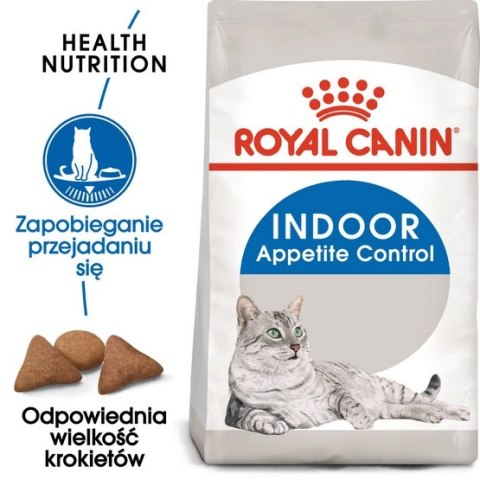 Royal Canin Indoor Apetite Control karma sucha dla kotów dorosłych, przebywających w domu, domagających się jedzenia 2kg Royal Canin Indoor Apetite Control karma sucha dla kotów dorosłych, przebywających w domu, domagających się jedzenia 2kg