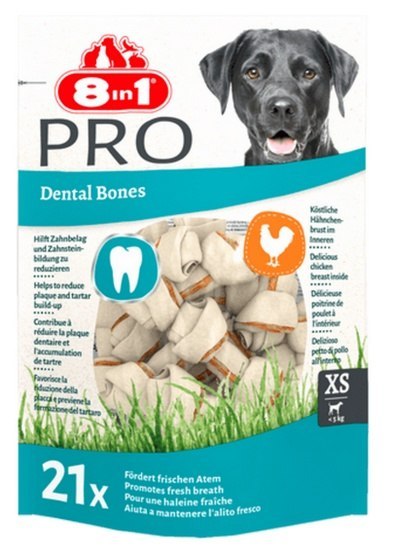 8in1 Dental Delights Bones XS torebka 21szt 8in1 Dental Delights Bones XS torebka 21szt
