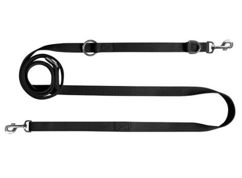 CHABA Smycz taśma regulowana - 20mm x 130/260cm czarna CHABA Smycz taśma regulowana - 20mm x 130/260cm czarna