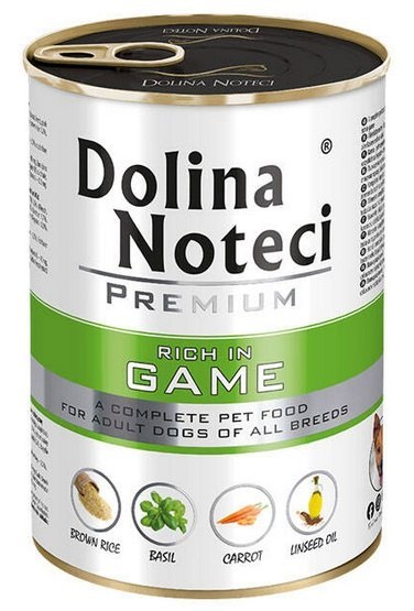 Dolina Noteci Premium Pies Dziczyzna puszka 400g Dolina Noteci Premium Pies Dziczyzna puszka 400g