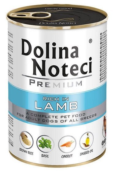 Dolina Noteci Premium Pies Jagnięcina puszka 400g Dolina Noteci Premium Pies Jagnięcina puszka 400g