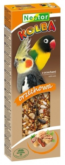 Nestor Kolba Papuga średnia orzechowa 2szt Nestor Kolba Papuga średnia orzechowa 2szt