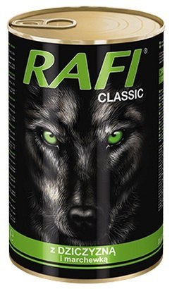 Rafi Pies Classic Dziczyzna i marchewka w sosie 1240g Rafi Pies Classic Dziczyzna i marchewka w sosie 1240g
