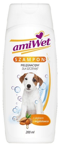 Amiwet Szampon dla szczeniąt z olejkiem migdałowca 200ml Amiwet Szampon dla szczeniąt z olejkiem migdałowca 200ml
