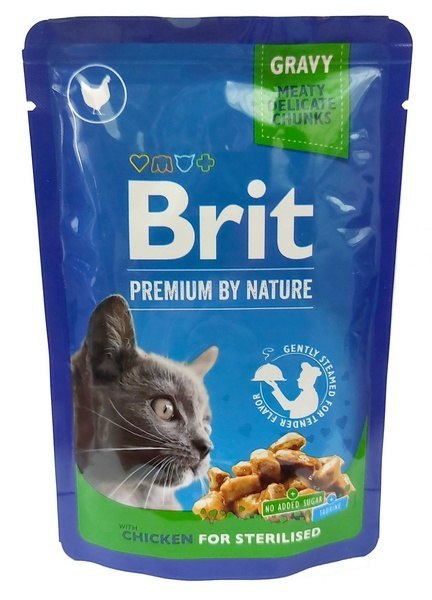 Brit Premium Cat Adult Kurczak Sterilised saszetka 100g Brit Premium Cat Adult Kurczak Sterilised saszetka 100g