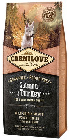Carnilove Dog Salmon & Turkey Large Puppy - łosoś i indyk 12kg Carnilove Dog Salmon & Turkey Large Puppy - łosoś i indyk 12kg