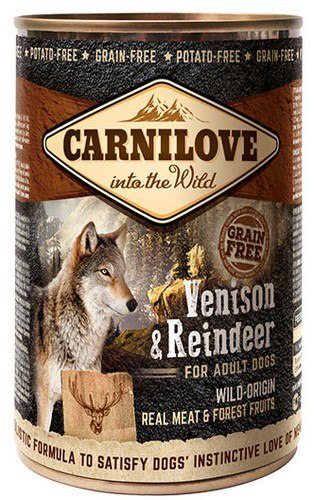 Carnilove Dog Wild Meat Venison & Reindeer Adult - dzik i renifer puszka 400g Carnilove Dog Wild Meat Venison & Reindeer Adult - dzik i renifer puszka 400g
