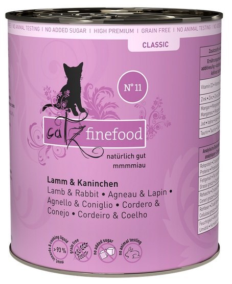 Catz Finefood Classic N.11 Jagnięcina i Królik puszka 800g Catz Finefood Classic N.11 Jagnięcina i Królik puszka 800g