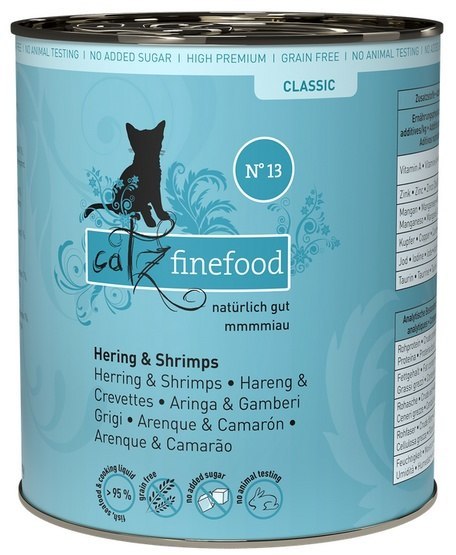 Catz Finefood Classic N.13 Śledź i Krewetki puszka 800g Catz Finefood Classic N.13 Śledź i Krewetki puszka 800g