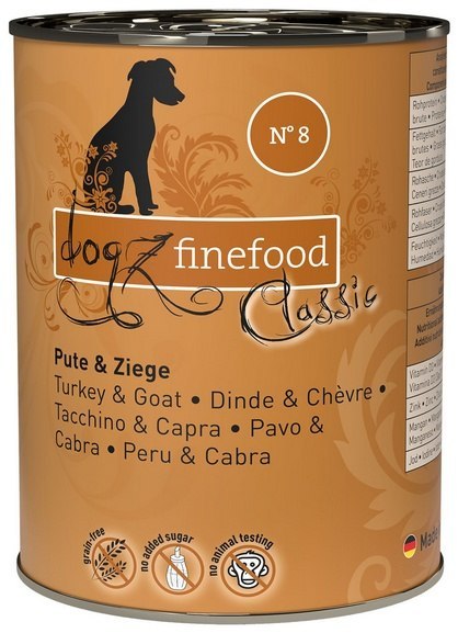 Dogz Finefood Classic N.08 Indyk i koza puszka 400g Dogz Finefood Classic N.08 Indyk i koza puszka 400g