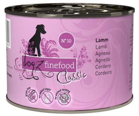 Dogz Finefood Classic N.10 Jagnięcina puszka 200g Dogz Finefood Classic N.10 Jagnięcina puszka 200g