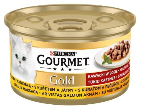 Gourmet Gold Kurczak i wątróbka w sosie 85g Gourmet Gold Kurczak i wątróbka w sosie 85g