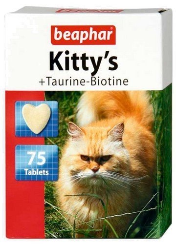 Beaphar Kitty's Taurine + Biotine tabletki witaminowe 75szt Beaphar Kitty's Taurine + Biotine tabletki witaminowe 75szt