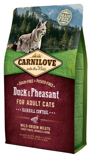 Carnilove Cat Duck & Pheasant Hairball Control - kaczka i bażant 2kg Carnilove Cat Duck & Pheasant Hairball Control - kaczka i bażant 2kg