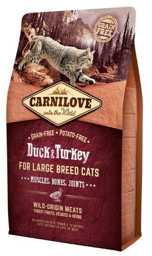 Carnilove Cat Duck & Turkey for Large Breed - kaczka i indyk 2kg Carnilove Cat Duck & Turkey for Large Breed - kaczka i indyk 2kg