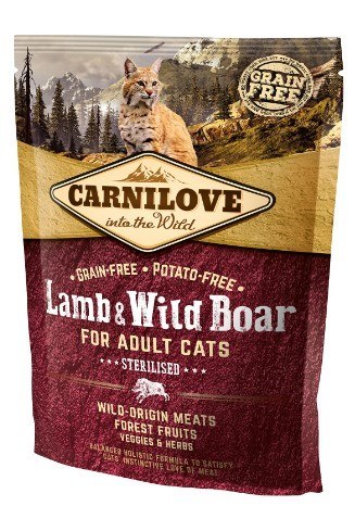 Carnilove Cat Lamb & Wild Boar Sterilised - jagnię i dzik 400g Carnilove Cat Lamb & Wild Boar Sterilised - jagnię i dzik 400g