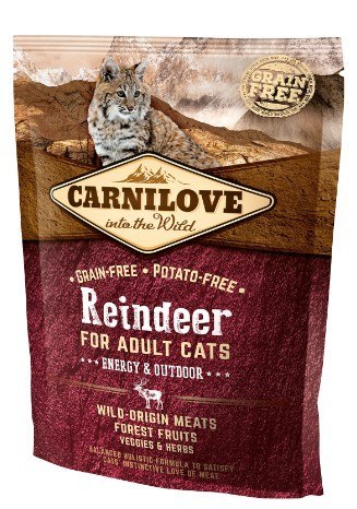 Carnilove Cat Reindeer Energy & Outdoor - renifer 400g Carnilove Cat Reindeer Energy & Outdoor - renifer 400g