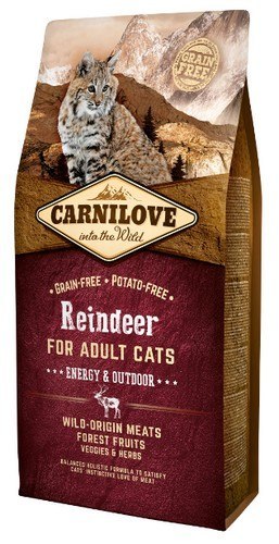 Carnilove Cat Reindeer Energy & Outdoor - renifer 6kg Carnilove Cat Reindeer Energy & Outdoor - renifer 6kg