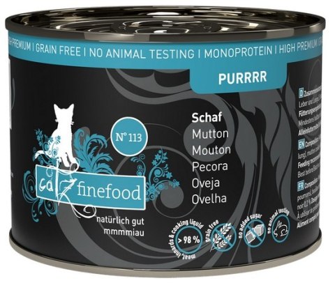 Catz Finefood Purrrr N.113 Owca puszka 200g Catz Finefood Purrrr N.113 Owca puszka 200g