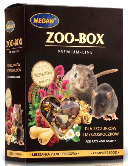 Megan Zoo-Box dla szczura i myszoskoczka 550g Megan Zoo-Box dla szczura i myszoskoczka 550g