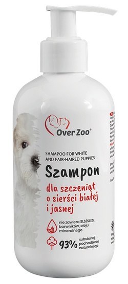Over Zoo Szampon dla szczeniąt o jasnej/białej sierści 250ml Over Zoo Szampon dla szczeniąt o jasnej/białej sierści 250ml