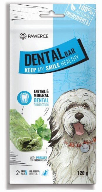 Pawerce Dental Bar Medium Breeds 2szt/op 120g/15cm Pawerce Dental Bar Medium Breeds 2szt/op 120g/15cm