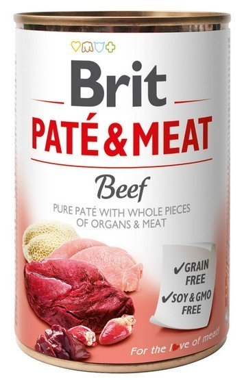Brit Pate & Meat Dog Beef puszka 800g Brit Pate & Meat Dog Beef puszka 800g