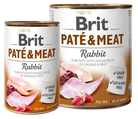 Brit Pate & Meat Dog Rabbit puszka 800g Brit Pate & Meat Dog Rabbit puszka 800g
