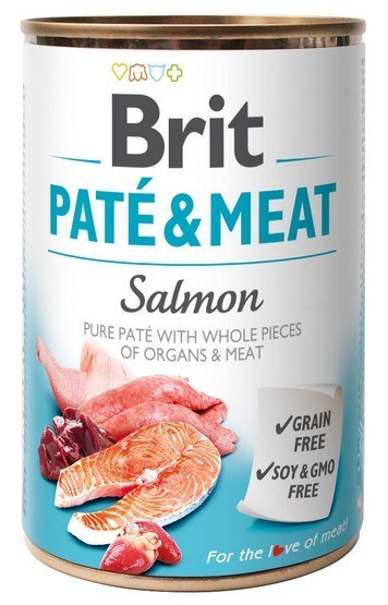 Brit Pate & Meat Dog Salmon puszka 400g Brit Pate & Meat Dog Salmon puszka 400g