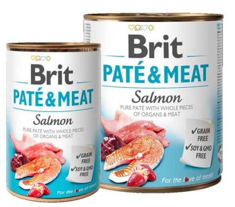 Brit Pate & Meat Dog Salmon puszka 800g Brit Pate & Meat Dog Salmon puszka 800g
