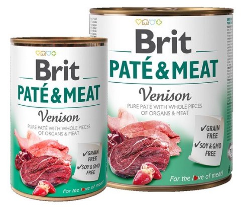 Brit Pate & Meat Dog Venison puszka 800g Brit Pate & Meat Dog Venison puszka 800g
