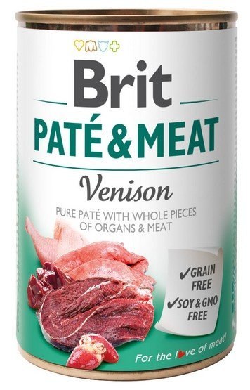 Brit Pate & Meat Dog Venison puszka 800g Brit Pate & Meat Dog Venison puszka 800g
