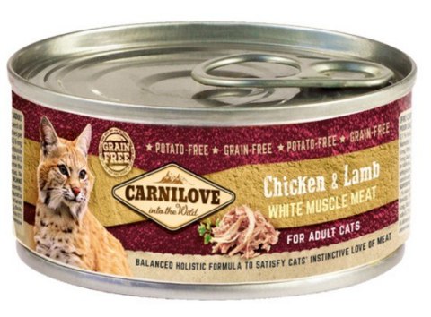 Carnilove Cat Chicken & Lamb - kurczak i jagnięcina puszka 100g Carnilove Cat Chicken & Lamb - kurczak i jagnięcina puszka 100g