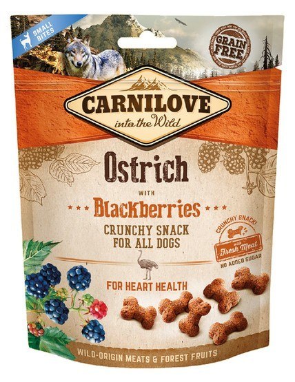 Carnilove Dog Snack Fresh Crunchy Ostrich+Blackberries 200g Carnilove Dog Snack Fresh Crunchy Ostrich+Blackberries 200g