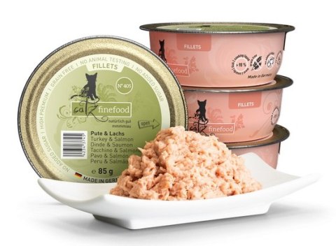 Catz Finefood Filety N.405 Indyk/Łosoś tacka 85g Catz Finefood Filety N.405 Indyk/Łosoś tacka 85g