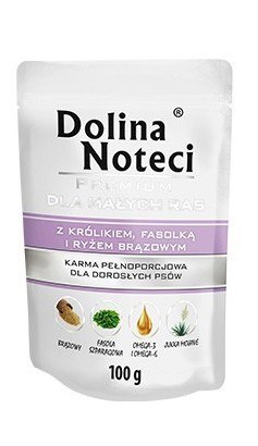 Dolina Noteci Premium Pies Królik, fasolka i ryż brązowy saszetka 100g Dolina Noteci Premium Pies Królik, fasolka i ryż brązowy saszetka 100g