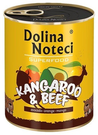 Dolina Noteci Superfood Pies Kangur i wołowina puszka 800g Dolina Noteci Superfood Pies Kangur i wołowina puszka 800g